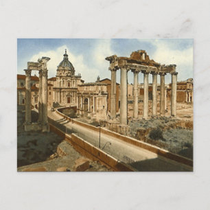 Cartão Postal Cartão-postal antigo, Roma, Fórum e Templo de Sa
