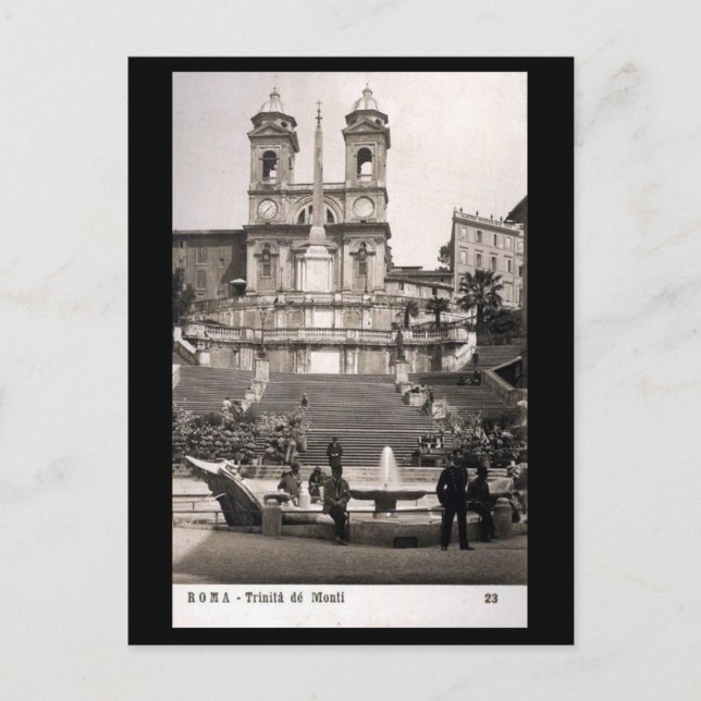 Cartão Postal Cartão-postal antigo - Roma, passos espanhóis (Frente)