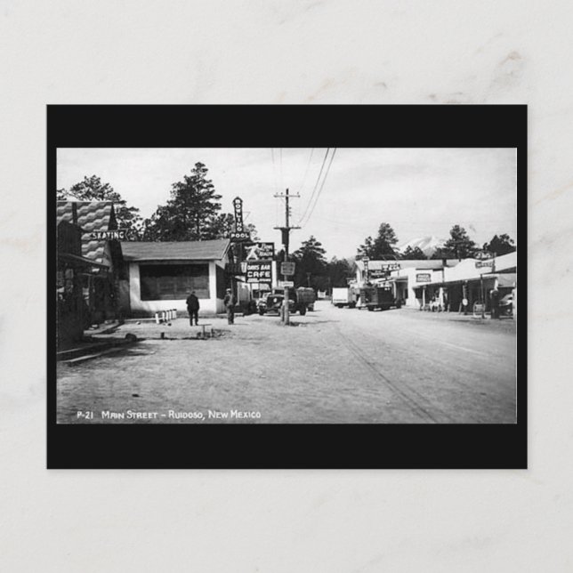 Cartão Postal Cartão-postal antigo - Ruidoso, Novo México, EUA (Frente)