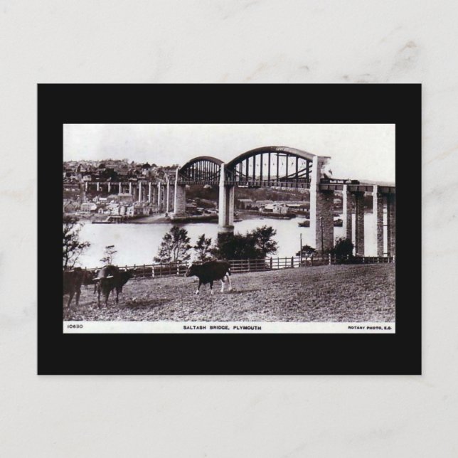 Cartão Postal Cartão-postal antigo, Saltash (Frente)