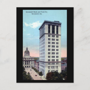 Cartão Postal Cartão-postal antigo - Savannah Bank e Trust Co