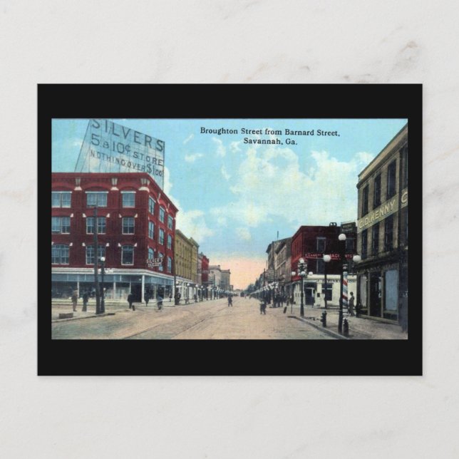 Cartão Postal Cartão-postal antigo - Savannah, Geórgia (Frente)