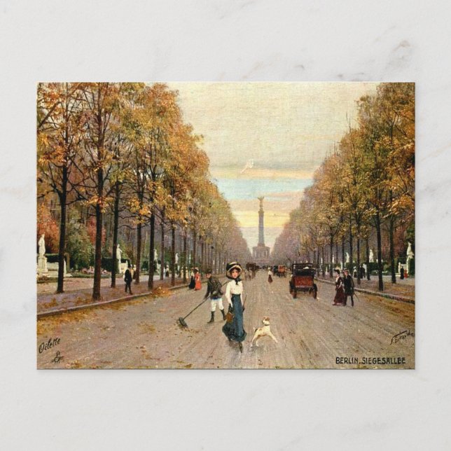 Cartão Postal Cartão-postal antigo - Siegesallee, Berlim (Frente)