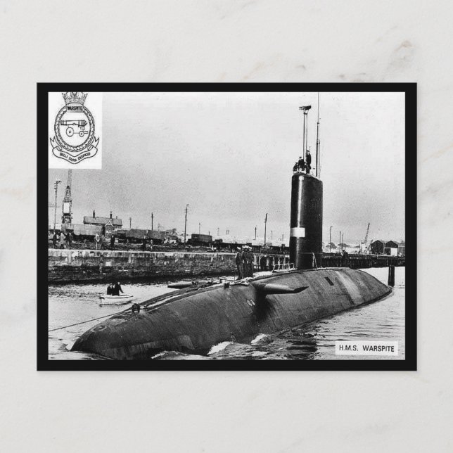 Cartão Postal Cartão-postal antigo - Submarino HM "WarApesar" (Frente)