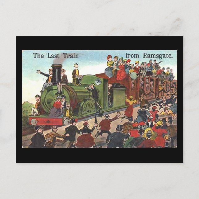 Cartão Postal Cartão-postal antigo - Último comboio de Ramsgate (Frente)