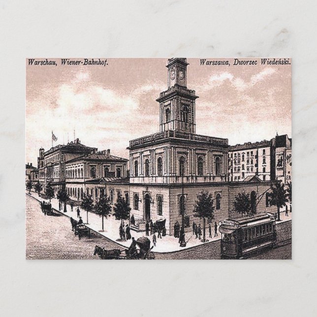 Cartão Postal Cartão-postal antigo - Varsóvia, Polônia (Frente)