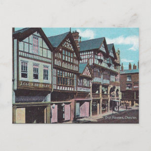 Cartão Postal Cartão-postal antigo - Velhas Casas, Chester, Ingl