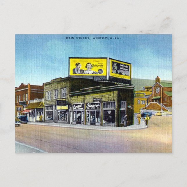 Cartão Postal Cartão-postal antigo - Weirton, W Virginia, EUA (Frente)
