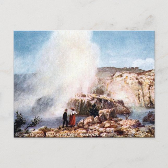 Cartão Postal Cartão-postal antigo - Whakarewarehouse, Rotorua,  (Frente)