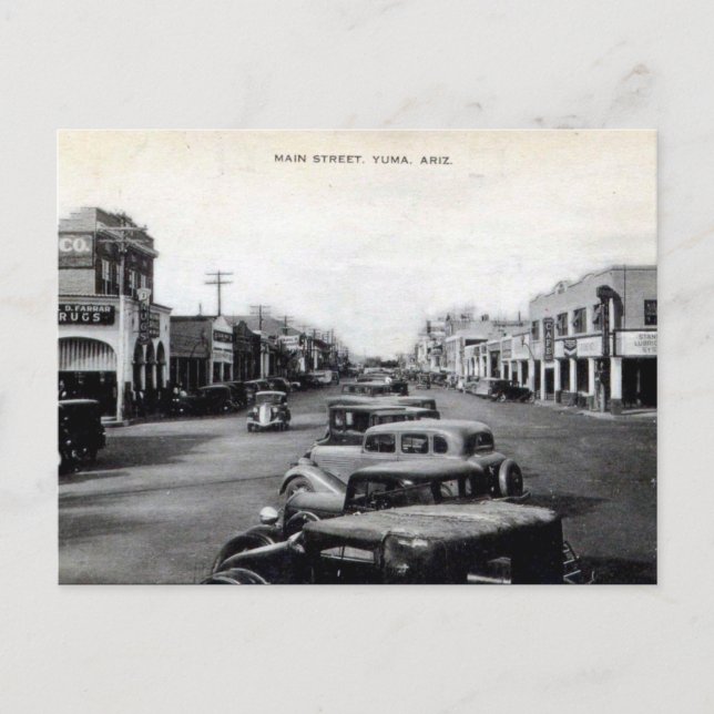 Cartão Postal Cartão-postal antigo - Yuma, Arizona, EUA (Frente)