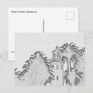 Cartão Postal Cartão-postal - Aponte o farol Vicente para Cor