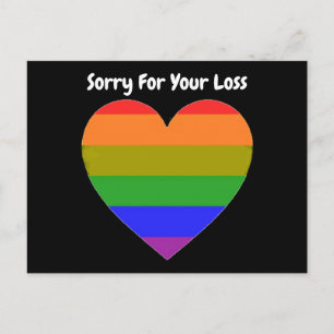 Cartão Postal Cartão-Postal - Arco-Íris Desculpe Por Sua Perda