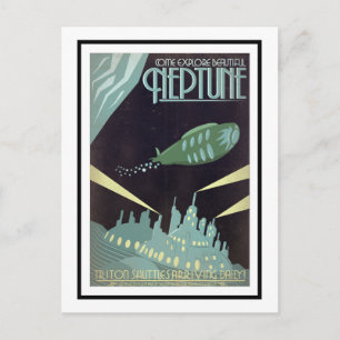 Cartão Postal Cartão-postal - Art Deco Explora Bela Netuno