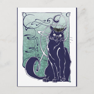 Cartão Postal Cartão-postal Art Nouveau Cat