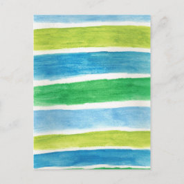 Cartão Postal Cartão-Postal Artístico - faixas de Watercolor