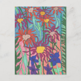 Cartão Postal Cartão-postal Artístico Lush Garden Caneta e Tinta