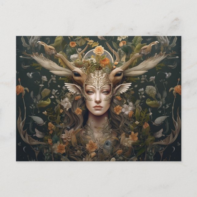 Cartão Postal Cartão-postal artístico pagão-nórdico (Frente)