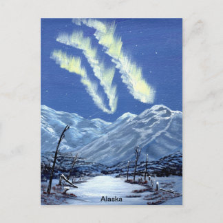 Cartão Postal Cartão-postal Aurora Lights
