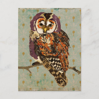 Cartão Postal Cartão-postal azul Ametyst Owl