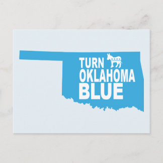 Cartão Postal Cartão-postal Azul de Oklahoma | Votar Democrata E