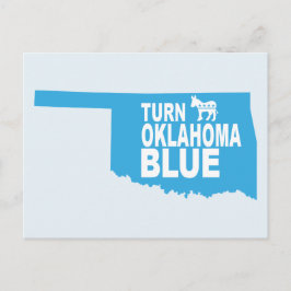 Cartão Postal Cartão-postal Azul de Oklahoma | Votar Democrata E