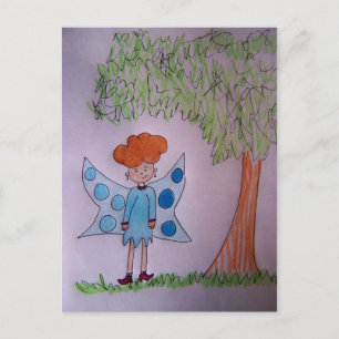 Cartão Postal Cartão-postal Azul Fada