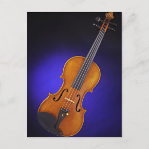 Cartão Postal Cartão-postal Azul Violin ou Viola