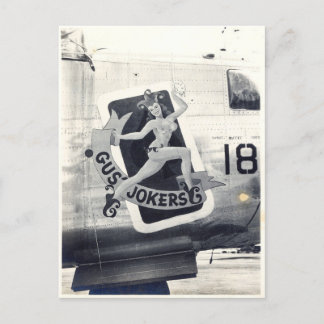 Cartão Postal Cartão-postal B-24 Nose Art "Gus' Jokers"