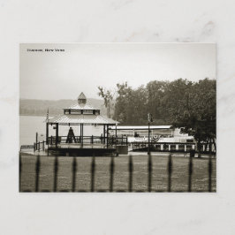 Cartão Postal Cartão-postal B&W do Waterfront Park, Hudson, Nova