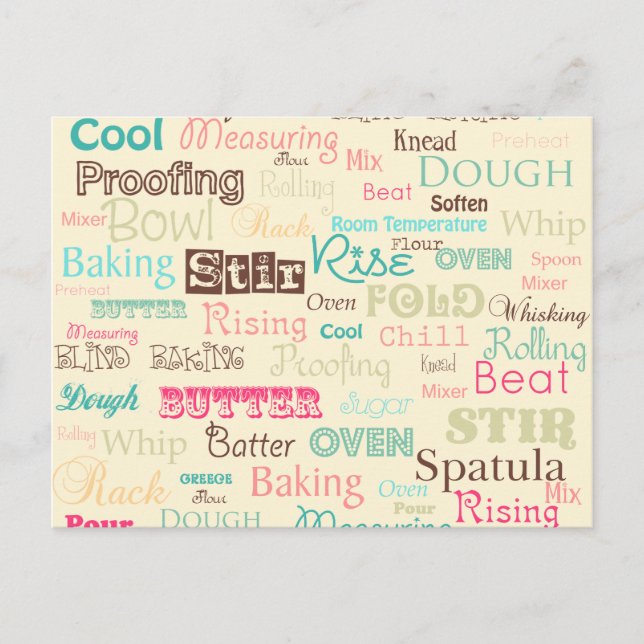 Cartão Postal Cartão-postal Baking (Frente)