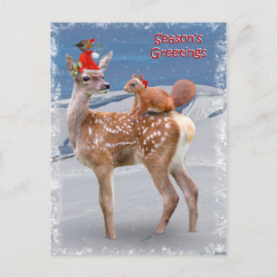 Cartão Postal Cartão-postal Bambi e Amigos