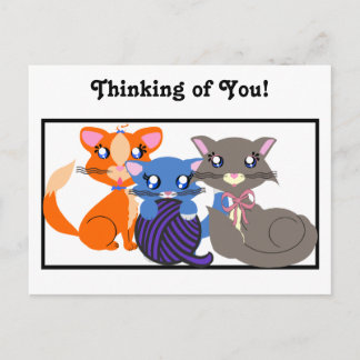 Cartão Postal Cartão-postal Base para Irmãos de Gatinho