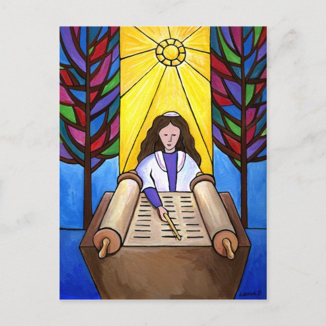 Cartão Postal Cartão-postal Bat Mitzvah (Frente)