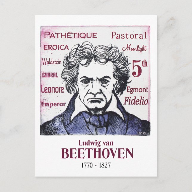 Cartão Postal Cartão-postal Beethoven (Frente)
