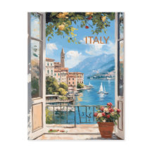 CARTÃO-POSTAL Belo Aquarela da Viagem à Itália
