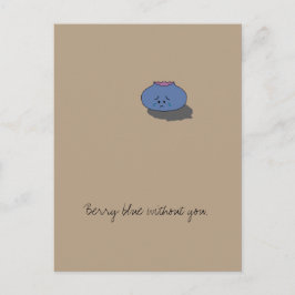 Cartão Postal Cartão-postal "Berry blue without you"