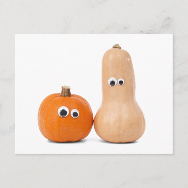 Cartão Postal Cartão-postal Big Eyed Pumpkin e Squash (Frente)