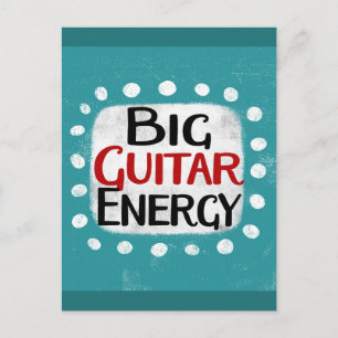 Cartão Postal Cartão-postal Big Guitar Energy