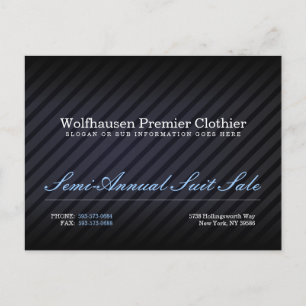 Cartão Postal Cartão-postal Blue Armani Suit - Personalizado