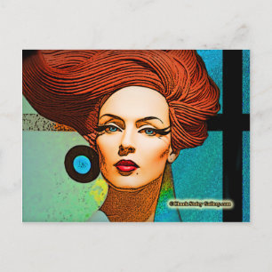 Cartão Postal Cartão-postal "Blue Earring"