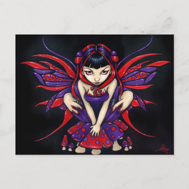 Cartão Postal Cartão-postal "Bolinhas Cogumelo Fada" (Frente)