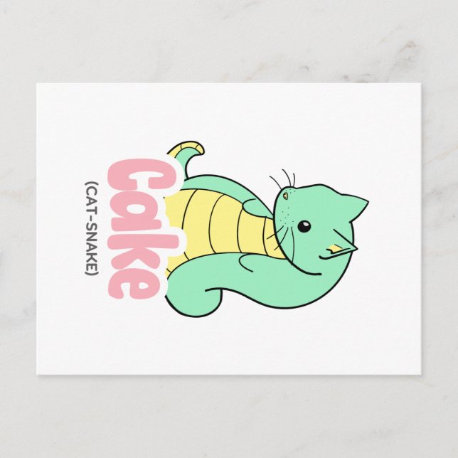 Cartão Postal Cartão-postal Bolo (Cat +Cobra) (Frente)