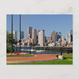 Cartão Postal Cartão-postal Boston Massachusetts, Harbour e Sky