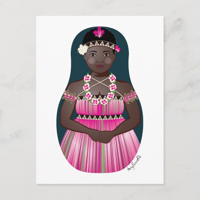 Cartão Postal Cartão-postal Bougainvillean Matryoshka (Frente)