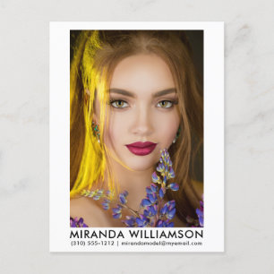 Cartão Postal Cartão-postal branco da placa fotográfica Comp do 