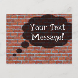 Cartão Postal Cartão-postal Brick Wall Thted Bubble Card