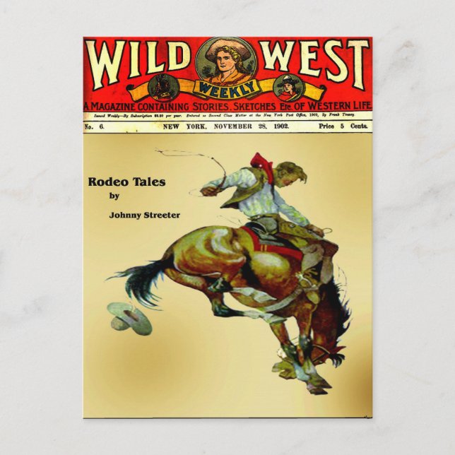 Cartão Postal Cartão-postal "Bronc Rider" do Cowboy Western Rode (Frente)