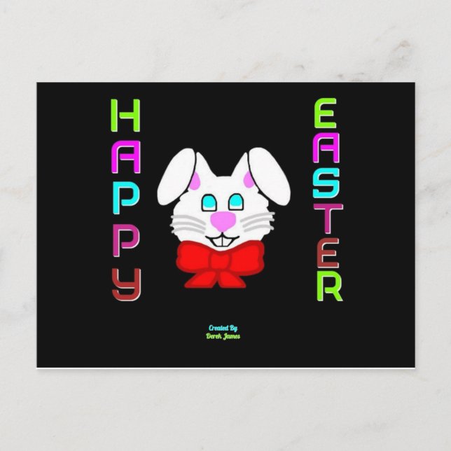 Cartão Postal Cartão-postal Bunny da Páscoa (Frente)