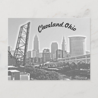 Cartão Postal Cartão-postal BW Cleveland, Ohio Riverview Curve