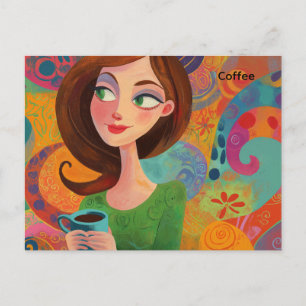 Cartão Postal Cartão-postal Café